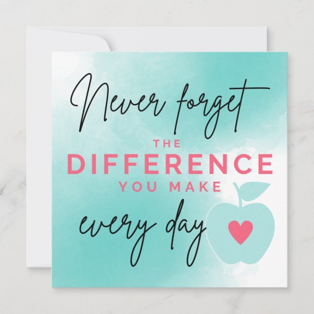 Obrigado, Diretor, Obrigado Cartão De Professor (Frente)