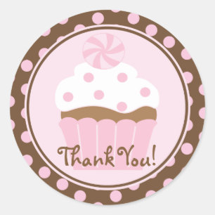 Obrigado do aniversário do cupcake você etiqueta