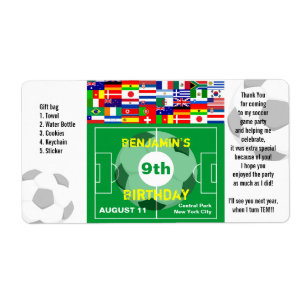 Obrigado do aniversário do futebol você etiqueta