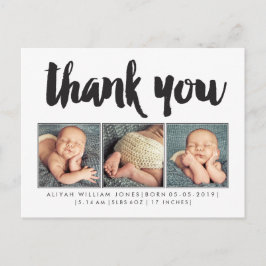 Obrigado do bebé você cartão do quadro de 3 fotos