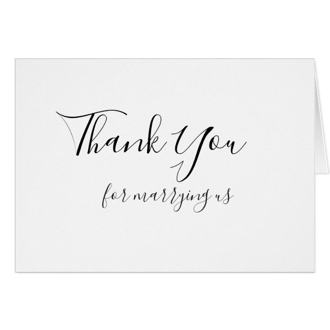 obrigado do cartão de casamento você para (Frente Horizontal)