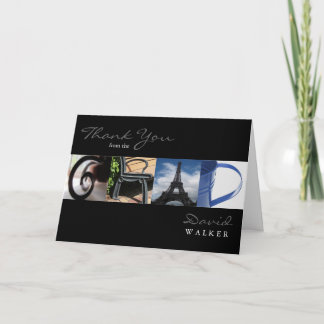 Obrigado do cartão do formando no alfabeto