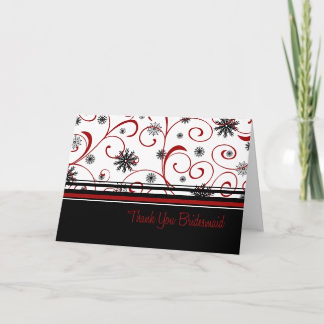 Obrigado do casamento no inverno você cartão da (Frente)