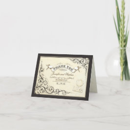 obrigado do casamento vintage você cartões
