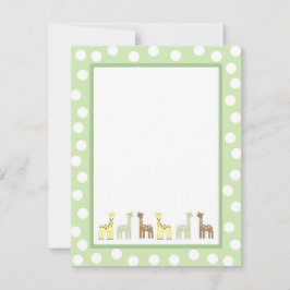 Obrigado do chá de fraldas do girafa você notas