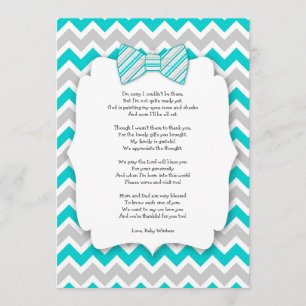 Obrigado do chá de fraldas você notas com turquesa