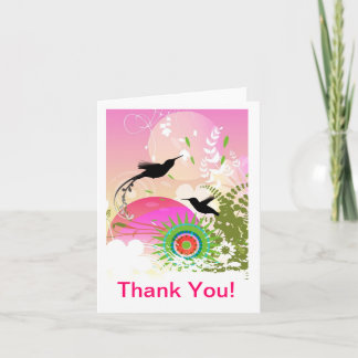 Obrigado do colibri você cartões de nota