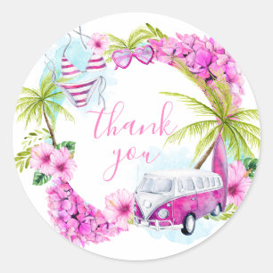 Obrigado do favor do surf do bebé você etiqueta