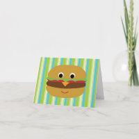 Obrigado do hamburguer você cartões