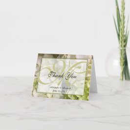 Obrigado do monograma você cartão de nota do