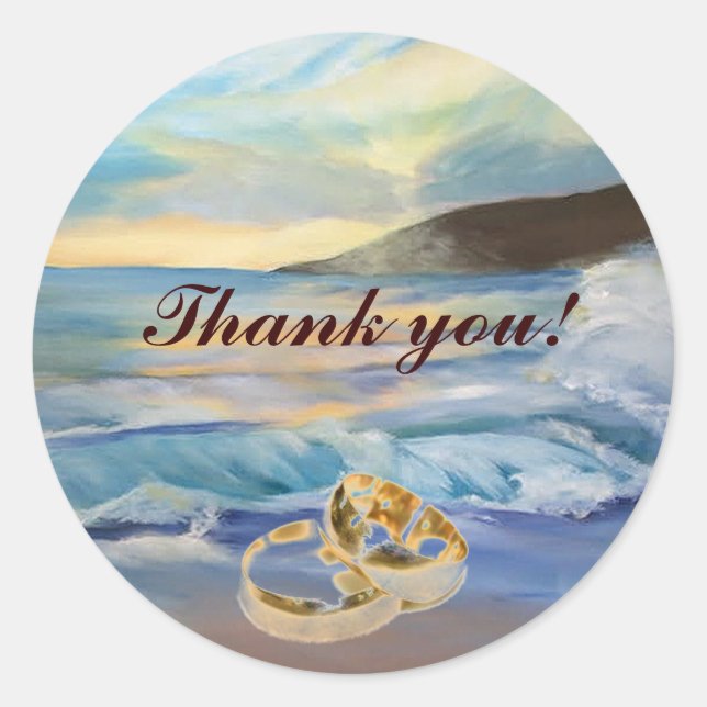 obrigado do pôr do sol seu adesivo (Frente)