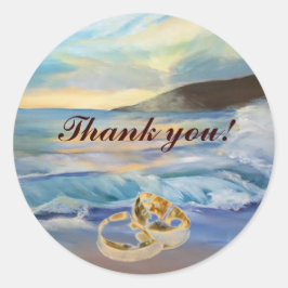 obrigado do pôr do sol seu adesivo