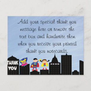 Obrigado do super-herói você cartões