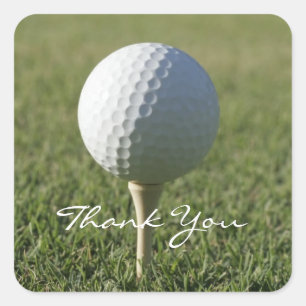 Obrigado do tema do golfe você etiquetas