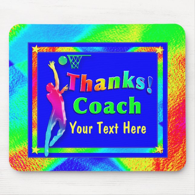 Obrigado do treinador de beisebol você Mousepad (Frente)
