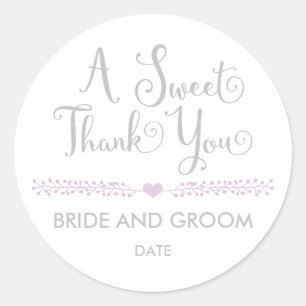 Obrigado doce da ETIQUETA do FAVOR do CASAMENTO