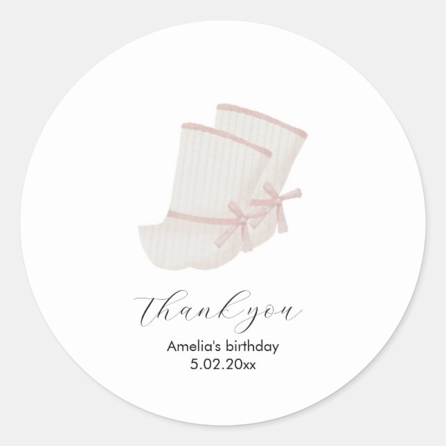 Obrigado Doljanchi cor-de-rosa, seu adesivo (Frente)