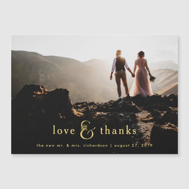 Obrigado dourado da foto do Ampersand | você (Frente)