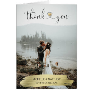 OBRIGADO Dourado moderno VOCÊ FOTO do cartão de