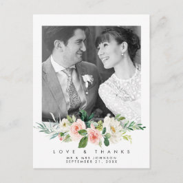 obrigado e amor de casamento foto do cartão postal