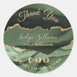 obrigado elegante de gate verde, seu adesivo