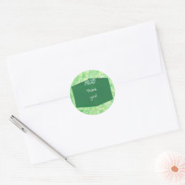 Obrigado em Adesivos de Presente de Natal Verde