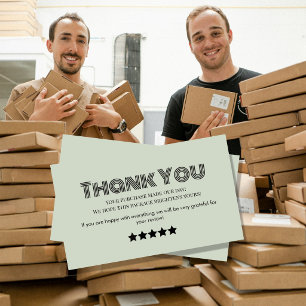 obrigado empresa cartão de visita caseiro verde