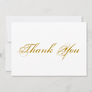 Obrigado escreve cartão de nota elegante de ouro 