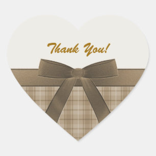 Obrigado etiqueta dada forma coração