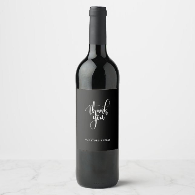 Obrigado Etiqueta De Vinho Personalizada Com Seu N (Frente)
