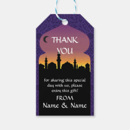 Obrigado Etiquetas Arabian Nights Impressão Weddin