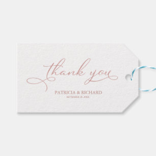 Obrigado - Etiquetas De Favor Do Casamento Dourado