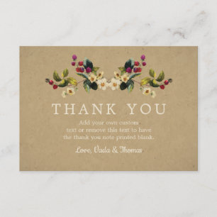 Obrigado floral do país você cartões