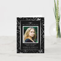 Obrigado floral preto & branco da foto você Cartão