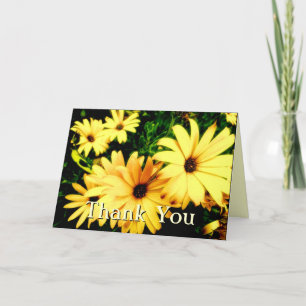 Obrigado Flores Amarelas com Cartão Raindrops