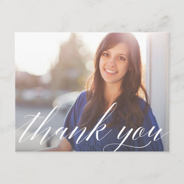 Obrigado graduado da foto do roteiro você cartão (Frente)