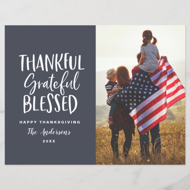 Obrigado, grato, foto de ação de graças de orçamen (Frente)