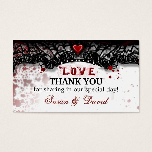Obrigado Halloween Splatter Wedter Card (Frente)
