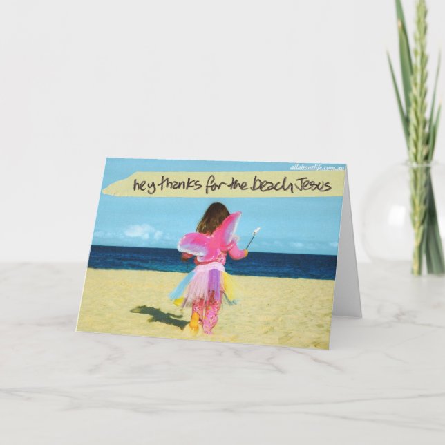 Obrigado Jesus para o cartão da praia (Frente)