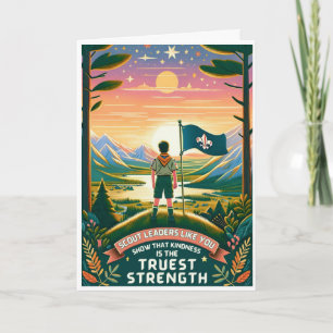 Obrigado, Kind Scout Leader! Cartões de agradecime