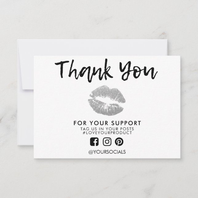 Obrigado Lábios Luminosos Inserção de Mídia (Frente)