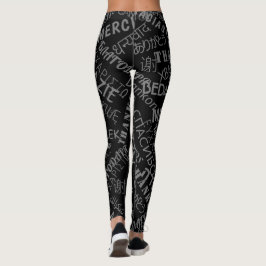 Obrigado Leggings de texto ou Escolher cores