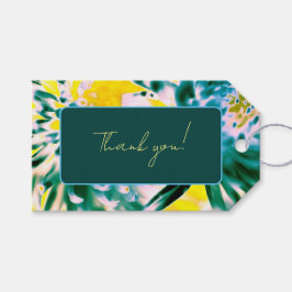 "Obrigado" Lindas Flores - Etiqueta de Presente