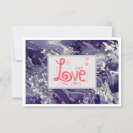 Obrigado Love Notecard 3,5" x 5" - Roxo