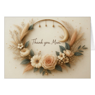 Obrigado, Mãe Cartão Personalizado com Verso Doce