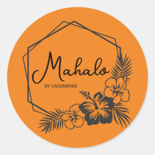 Obrigado Mahalo você personalizável adesivo havaia