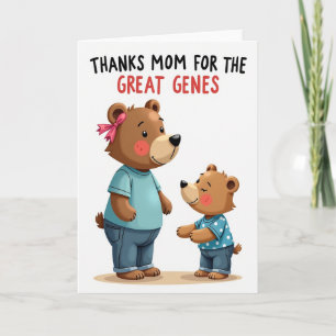 Obrigado Mamãe Urso Genes da Família Cartão