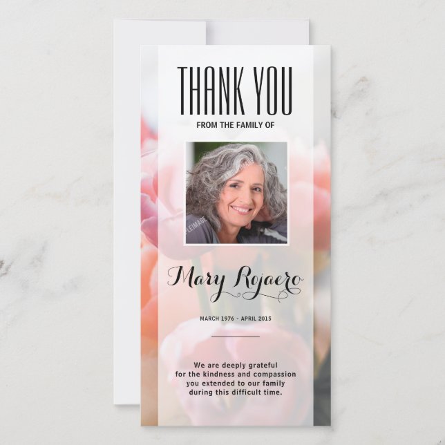 Obrigado memorável você cartão com fotos (Frente)