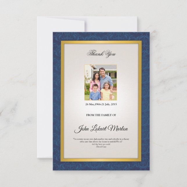 Obrigado memorável você cartão com fotos (Frente)