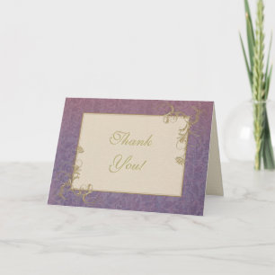 Obrigado Modelo Dourado Rosa e Roxo Damask
